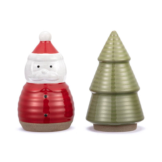 Santa and Tree Salt & Pepper Shakers - Set of 2