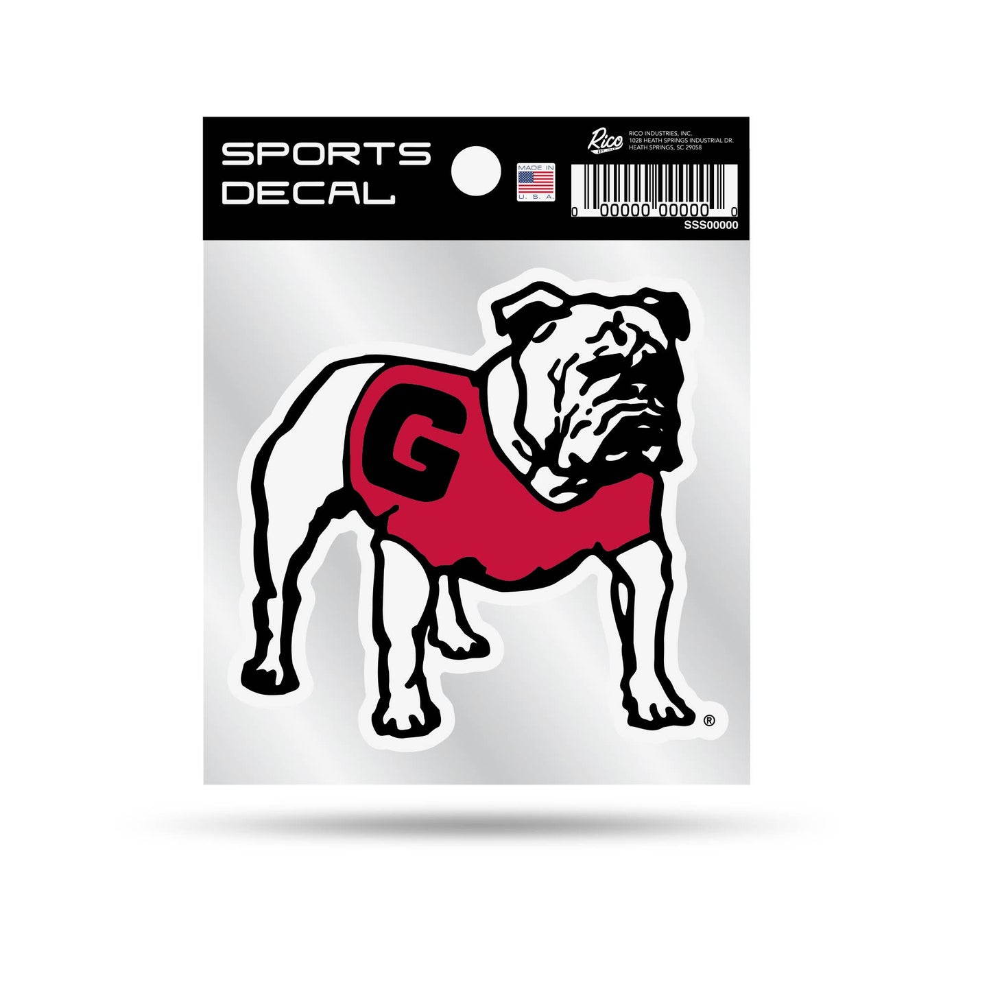 NCAA Georgia Mascot 4" x 4" Decal