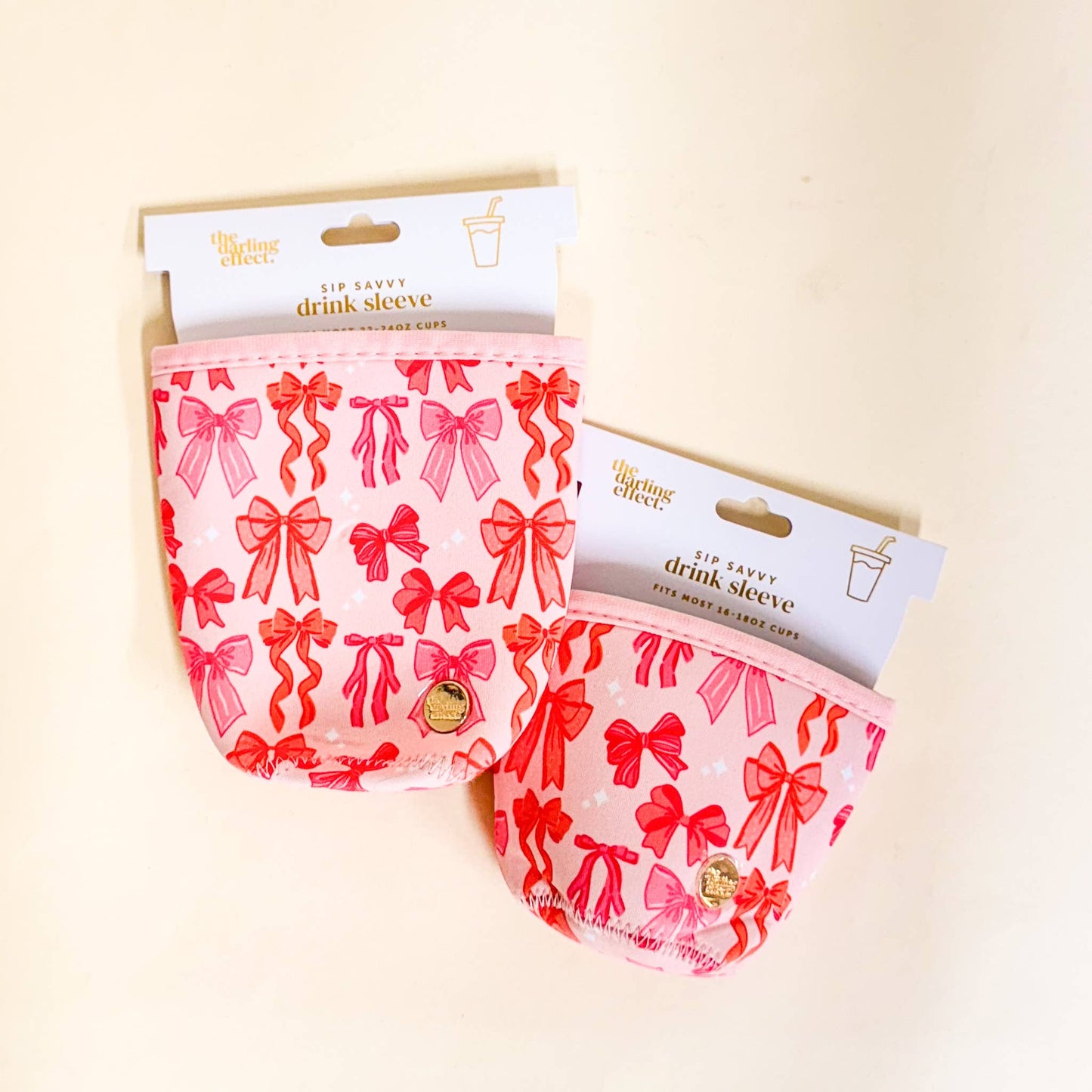 Sip Savvy Drink Sleeve-Blushing Bows Regular