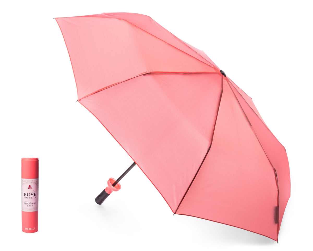 Rosé Wine Bottle Umbrella - Classic Label