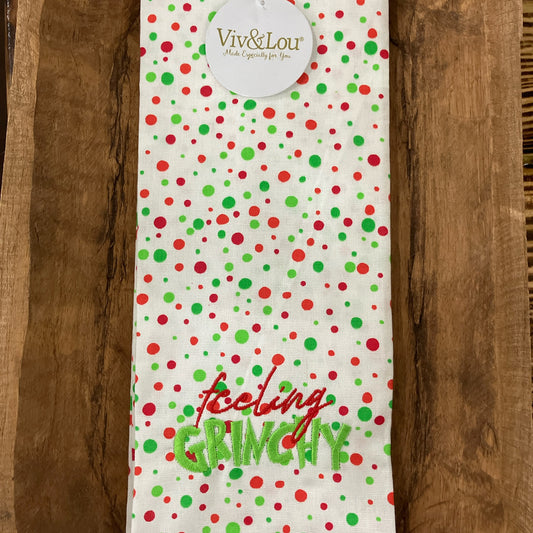 Grinch tea towel