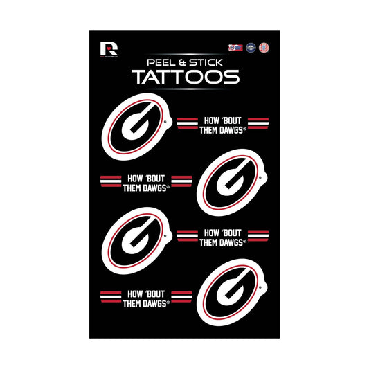 NCAA Georgia Peel & Stick Temporary Tattoos