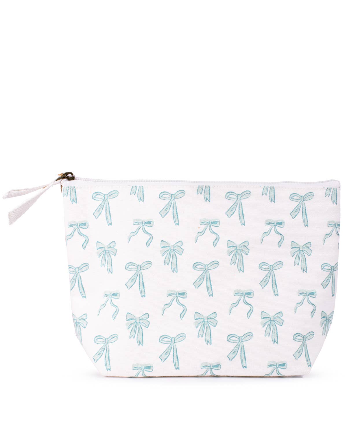 Hannah Bow Cosmetic   White/Light Blue  10.25x6.75x3