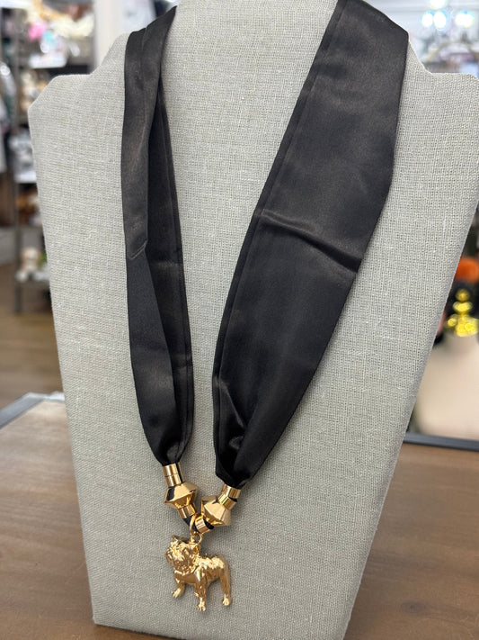 Kirk Scarf Necklace Black