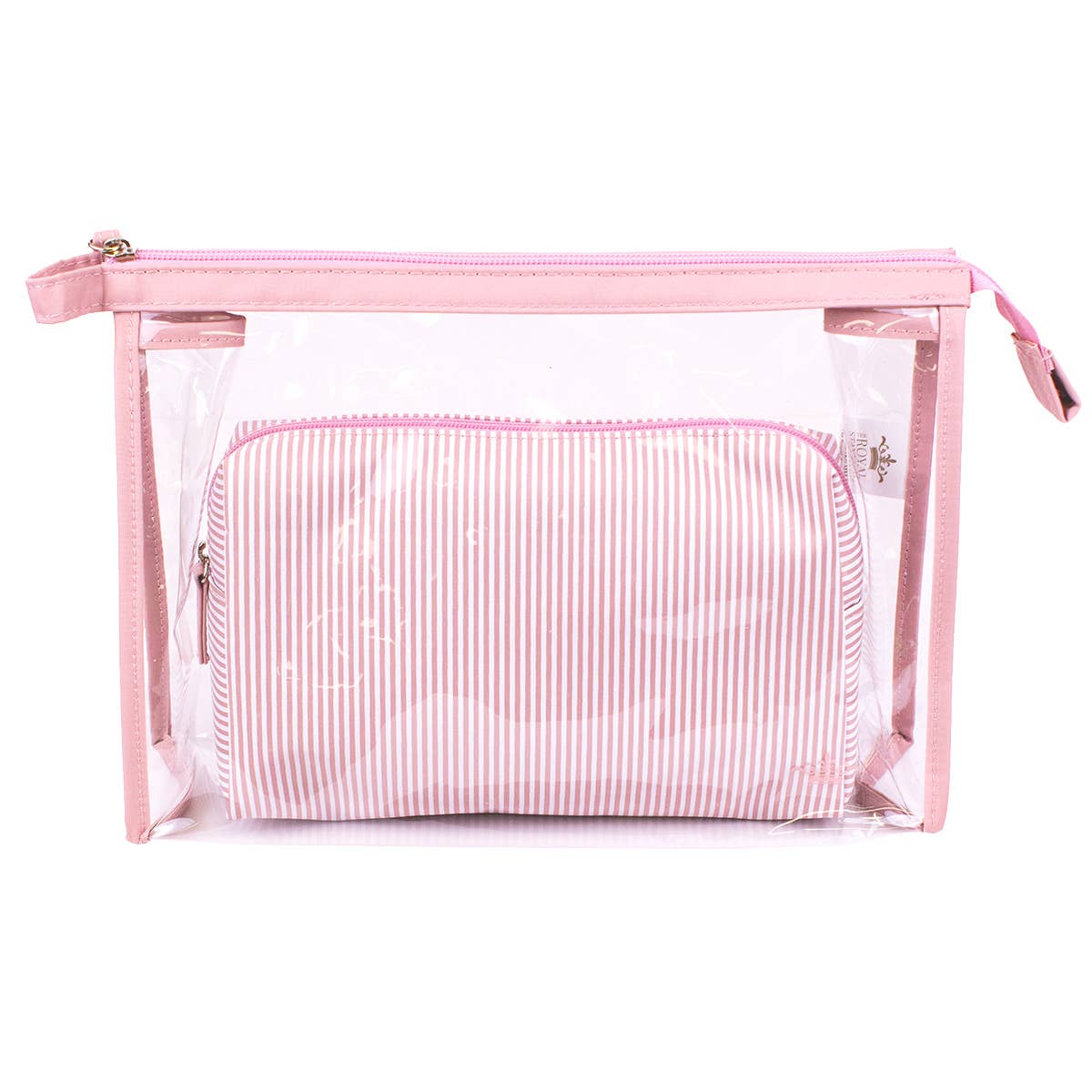 Mia Cosmetic Set   Pink   12x8.25x3.5   Set of 2