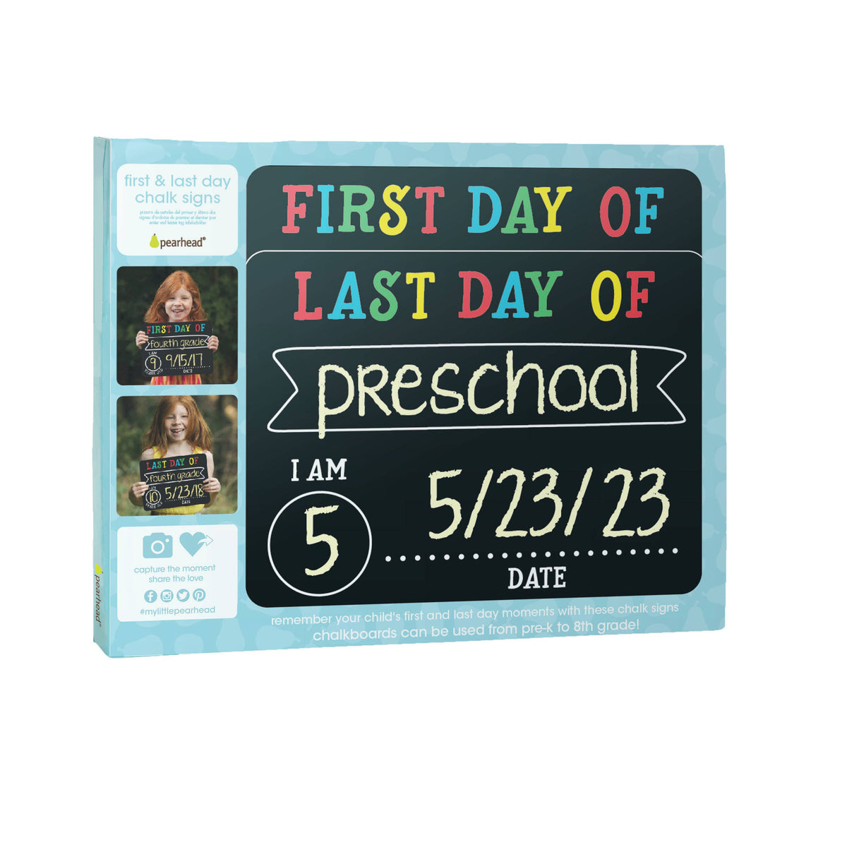 First And Last Day of School Photo Sharing Chalkboard Signs