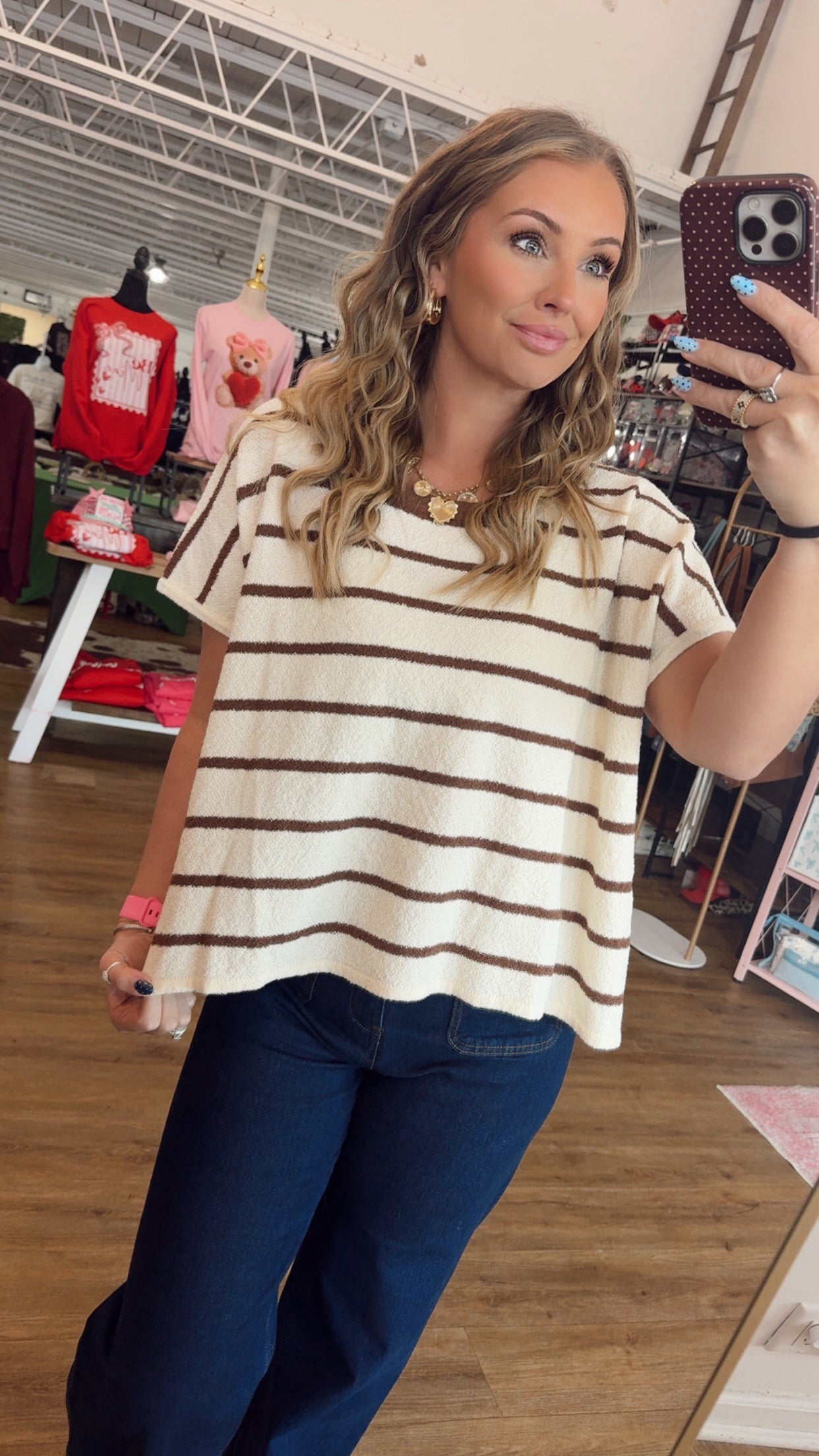 Anderson Top Brown/White