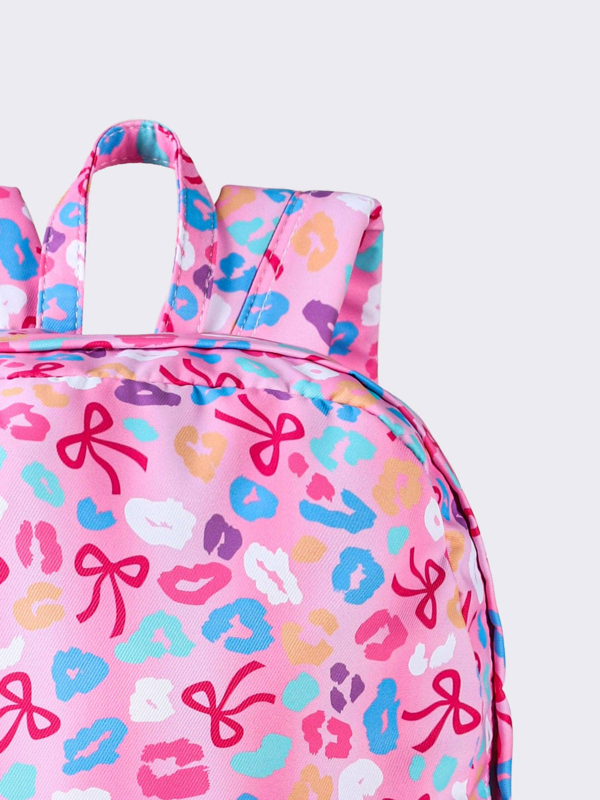 Cheetah Bow Printed Girls Backpack