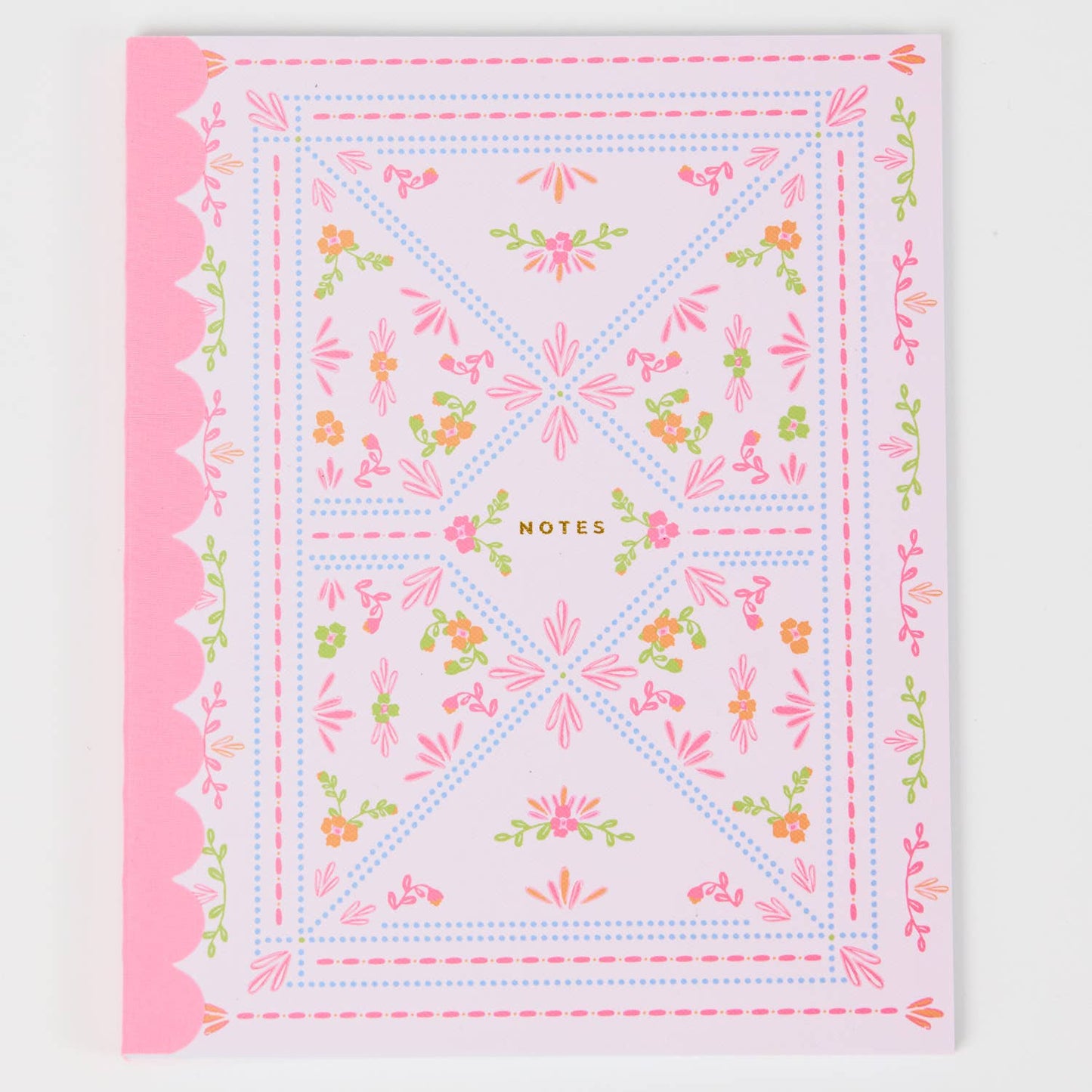 Scallop Notebook  Floral Stitch